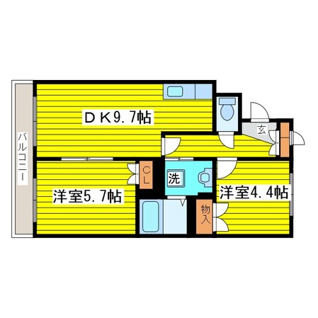 元町駅 徒歩12分 4階の物件間取画像